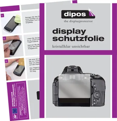 Produktbild von 2x Schutzfolie für Nikon 5500 klar Displayschutzfolie Folie Display Schutz dipos