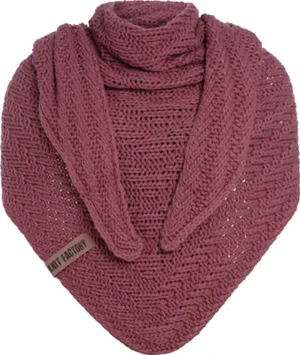 Produktbild von Knit Factory Sally Dreiecksschal - Stone Red - 220x85 cm