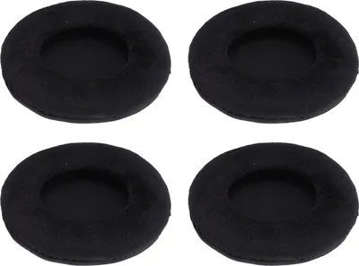 Image de 4 coussinets d'oreille de 110 mm pour casque, doux, confortables, coussinets de rechange pour HD668B, HD669, HD681, noir