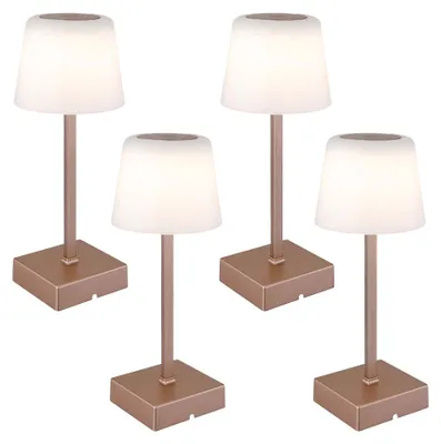Produktbild von 4er Set LED Tischleuchte, champagner, Touchdimmer, Akku