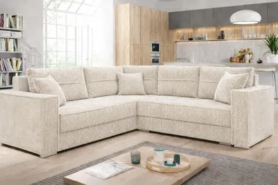 Produktbild von Couchgarnitur Ecksofa Sofa Sofagarnitur PARIS Cord Stoff Schlaffunktion Wohnlandschaft