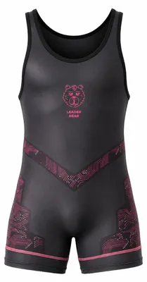 Image de LEADER ID Party Singlet Bear Black/Pink - 1x Taille M