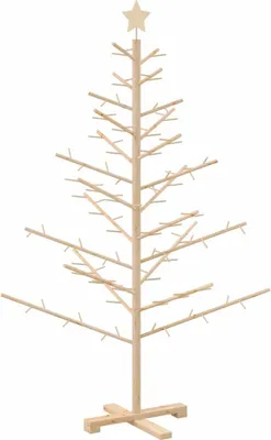Imagen del producto de vidaXL Árbol de Navidad de madera natural, 150 cm, fabricado en madera maciza de pino