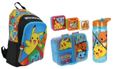 Produktbild von Pokémon-Schulset; Rucksack und Lunchbox
