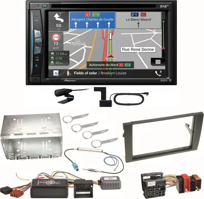 Produktbild von Pioneer AVIC-Z730DAB Navigation DAB+ USB Einbauset für Seat Exeo Audi A4 B6 B7