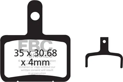 Zdjęcie produktu dla CFA327R - Klocki hamulcowe rowerowe (organiczne wyczynowe) EBC Brakes