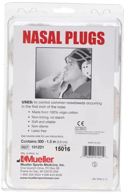 Nasentampons aus Baumwolle, 300 Stück, weiß