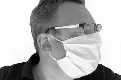 Produktbild von Axis Line Mund- und Nasenmaske Gesichtsmaske 2 lagig 100 % Baumwolle waschbar wiederverwendbar EU mit Gummiband Standard 100