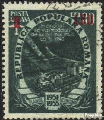 Produktbild von Briefmarken Rumänien 1952 Mi 1368 gestempelt Aufdruckausgabe-Fünfjahresplan