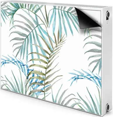 Produktbild von Magnet Heizkörperverkleidung Heizkörper-Abdeckung Heizung Heizkörper 90x60 cm  - Blätter, tropisch