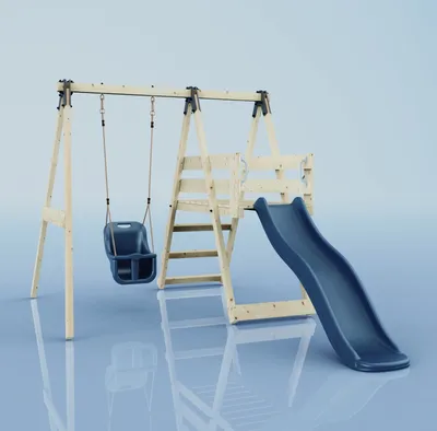 Produktbild von OutdoorToys Schaukel Hortensie aus Holz in Blau Marineblau