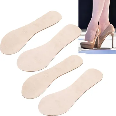 Produktbild von 2 Paar Frauen hochhackige Schuhe nicht rutschen Einlegesohlen elastische Schock Absorption Fuß Pad (Apricot)