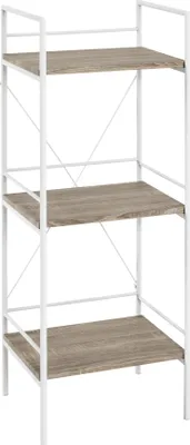 Produktbild von HAKU Regal Badregal eiche hell, weiß - MDF, Metall, B/H/T: 34x96x27 cm