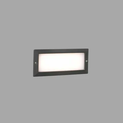 Image de Applique murale encastrée à LED STRIPE-2 3000K IP54 gris foncé
