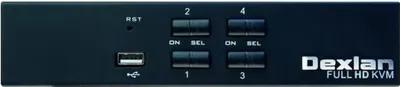 Obrázok produktu pre DEXLAN KVM switch 4 ports HDMI 4K / USB / Audio - KVM-/Audio-Switch - 4 x KVM/Audio