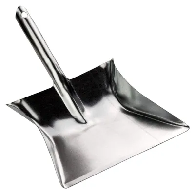 Produktbild von Kehrschaufel aus verzinktem Metall – Kehrblech, Schaufel, Handfeger – robust, korrosionsbeständig, langlebig – für Haushalt, Werkstatt, Garage