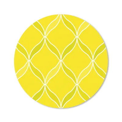 Produktbild von MuchoWow® Mauspad Mousepad Zitrone - Muster - Kontur - Frucht 20x20 cm - Mousepads - Maus Mat - Pad - Mausunterlage - Schreibtischmatte