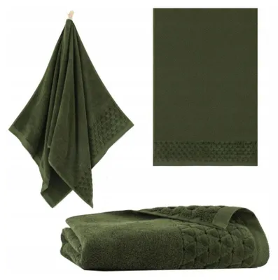 Produktbild von Handtuch - 100% Baumwolle - 500 g/m2 - 30x50 cm - Extra Saugfähig - Grün - hohe Grammatur - OSCAR