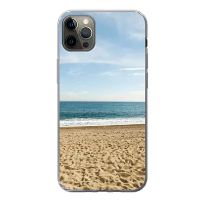 Produktbild von MuchoWow® Handyhülle Schutzhülle Hülle für iPhone 13 Pro Max Strand - Sand - Meer Silikon Softcase Handy Hülle - Mobiltelefon