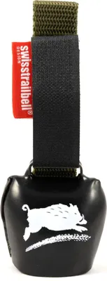 Produktbild von swisstrailbell® Braveheart Edition Deep Black: "Be Wild", waldmoosfarbenes Band