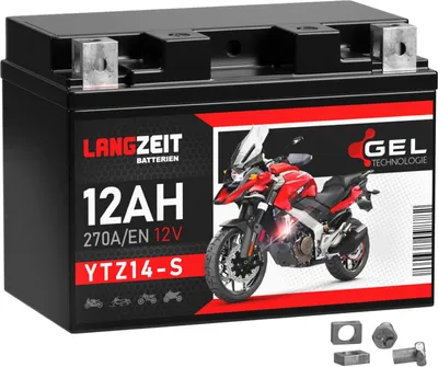 Produktbild von LANGZEIT YTZ14-S Motorradbatterie GEL 12V 12Ah 270AEN YTZ14-4 GTZ14-4