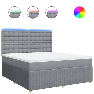 Obrázok produktu pre vidaXL Boxspring posteľ s matracom Svetlošedá 180x200 cm Látka