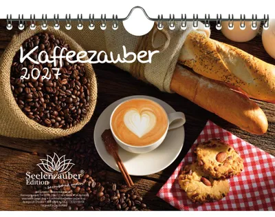 Produktbild von Kaffeezauber DIN A5 Kalender für 2027 Kaffee Cappuccino - Seelenzauber