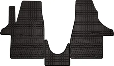 Immagine prodotto di Tappetini auto in gomma adatto per Volkswagen Transporter T6.1 (2019-2024, furgone 1ª fila) neri, set 3 pz, con fissaggi