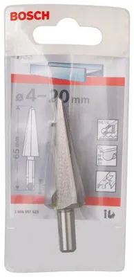 Produktbild von Blechschälbohrer HSS, Sechskantschaft, 4 - 20 mm, 65 mm, 1/4-Zoll