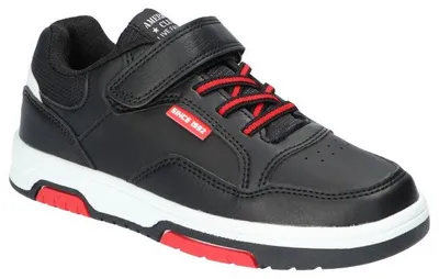 Produktbild von American Club ES148, Kinderschuhe Klettverschluss Leder-Einlegesohle leicht bequem, Schwarz 36