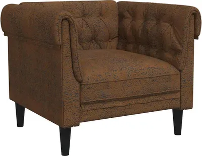 Produktbild von vidaXL Chesterfield-Sessel Braun Stoff