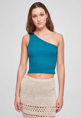 Produktbild von TB2609 - Ladies Cropped Asymmetric Top watergreen 5XL