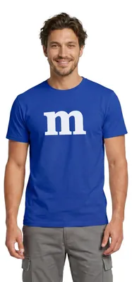 Produktbild von Spreadshirt Buchstabe M Kostüm Karneval Fasching Gruppen Männer T-Shirt, XXL, Dunkelblau
