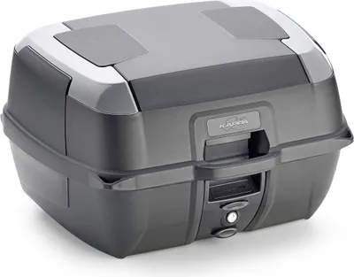 Image de Kappa Noir Gris 45 litres Topcase avec plaque monolock et kit universel