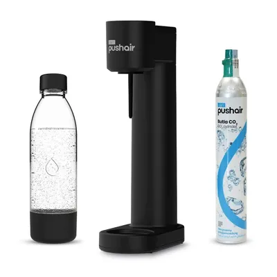 Dafi PUSHAIR saturator wody czarny syfon + nabój CO2 + butelka 0,7 l