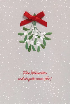 Produktbild von Weihnachten Unverpackte Glückwunschkarte Mistelzweig mit Briefumschlag