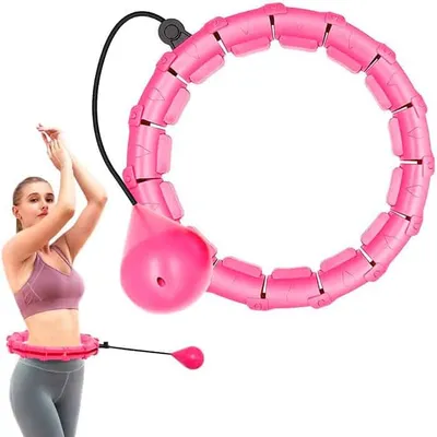 Obrázok produktu pre Inteligentné hula hoop obruče nastaviteľná hula hoop so závažím fitness obruč na pás a brucho spaľovanie tukov 24 dielov - Hoop