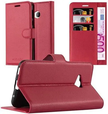 Image de Cadorabo Housse pour HTC U PLAY Housse de protection rouge Etui pour téléphone portable Case Cover Fermeture magnétique