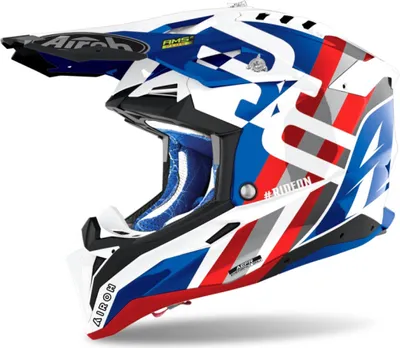 Produktbild von Airoh Aviator 3 Rainbow Carbon Motocross Helm Farbe: Blau/Rot, Grösse: XXL (63)