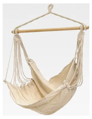 Produktbild von Klassischer Hängesessel Hängesitz Hängeschaukel Beige 100x128cm