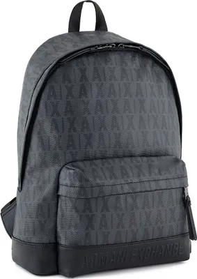 Obrázok produktu pre Čierno-šedý batoh Armani Exchange s jazykovou potlačou