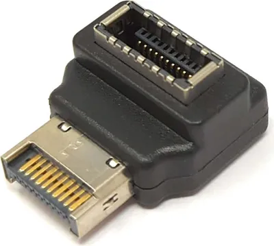 Produktbild von USB 3.1 Adapter Typ E Buchse zu Stecker Adapter in Schwarz