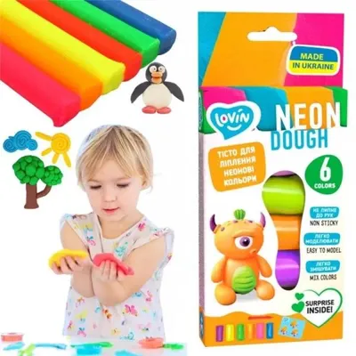 Produktbild von Neon-Modellier-Set, 6 Farben – Okto