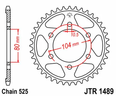 Obrázok produktu pre Pignon à chaîne JT 43T 525 JTR1489.43