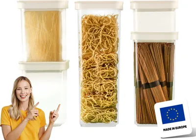 Produktbild von uandu Vorratsdosen mit Deckel Luftdicht - 5er Vorratsbehälter Set | Aufbewahrungsbox Küche Aufbewahrung & Organisation | BPA Frei | Küchen Organizer | Vorratsdosen für alle trockenen Lebensmittel