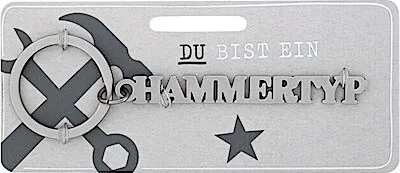 Produktbild von Sheepworld, Gruss und Co - 47757 - Schlüsselanhänger, Hammertyp, Metall, Größe mit Schlüsselring: 9,6cm x 3cm, Farbe: Silber