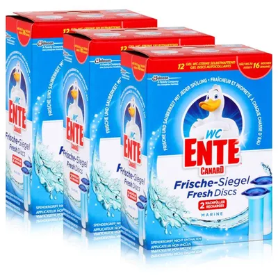 Produktbild von 3x WC Ente Frische Siegel Nachfüller Marine