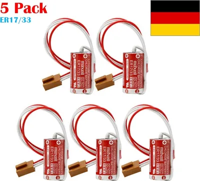 Obrázek produktu pro 5ks MAXELL ER17/33 3,6V 1600mah PLC baterie s konektorem pro Omron 3G2A9-BAT0