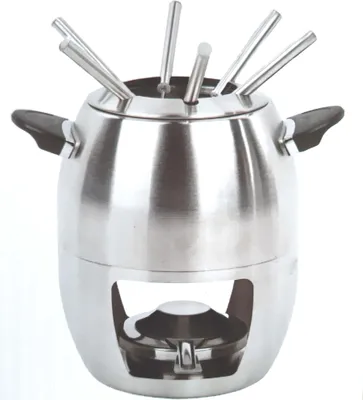 Produktbild von Edelstahl Fondue-Set mit 6 Edelstahl-Fonduegabeln