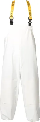 Produktbild von Elka Pro Cleaning PolyurethanLatzhose mit Kniepolstertaschen EN 343, EN 14605, EN 14126 weiß Größe L